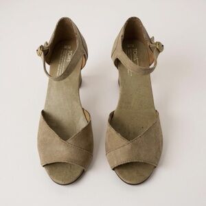 Toms Espadrille Wedges Nude
